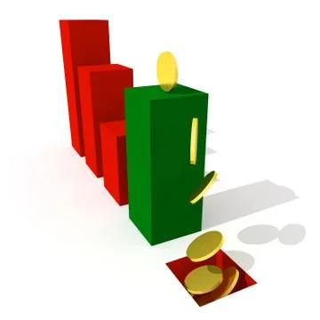 Business graph and chart Stock Illustration