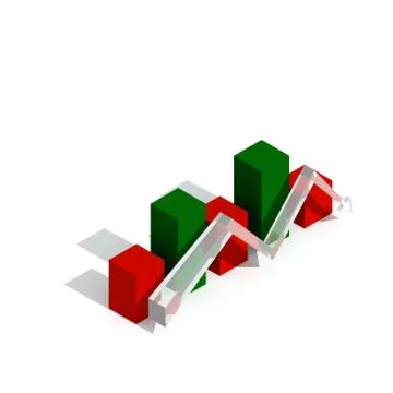 Business graph and chart Stock Illustration