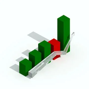 Business graph and chart Stock Illustration