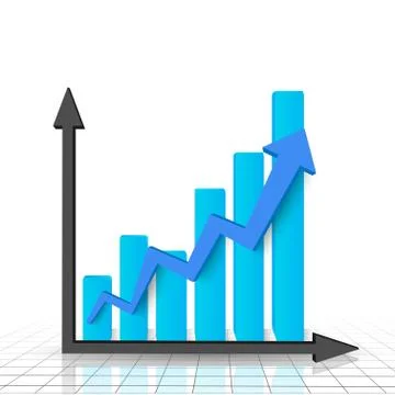 Business graph and chart Stock Illustration
