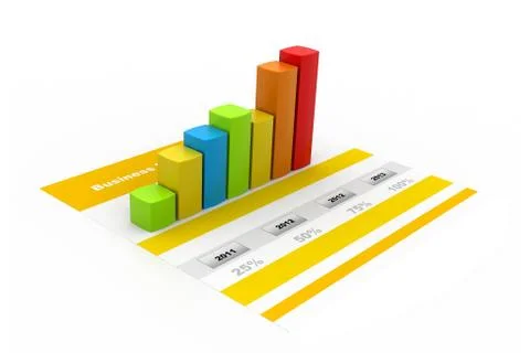 Business graph and chart. Stock Illustration