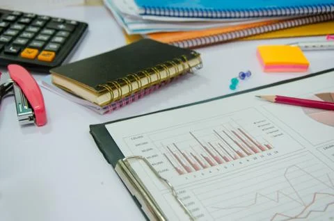Business graph and chart Stock Photos