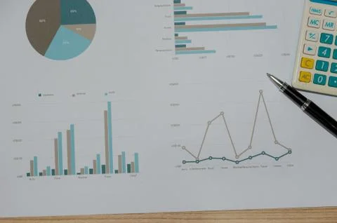 Business graph and chart Stock Photos