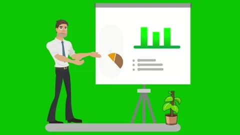 Business Graph Up and Down Animation Background with Green Screen Stock Footage 311903679
