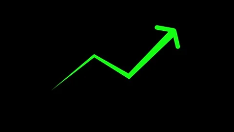 Business graph with arrow animated video Stock Footage 294922063