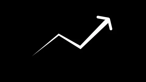 Business graph with arrow animated video Stock Footage 294922064