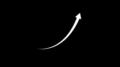 Business graph with arrow animated video Stock Footage 294922068