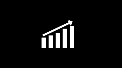 Business graph with arrow animated video Stock Footage 294922070