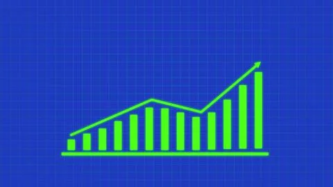 Business graph arrow direction icon Stock Illustration