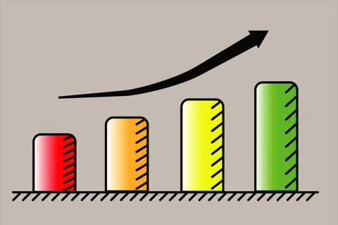 Business graph with arrow Stock Footage 262500143
