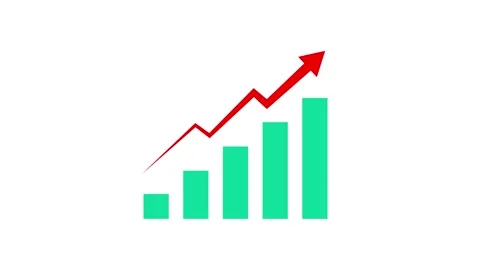 Business Graph with Arrow Up Stock Footage 294112645