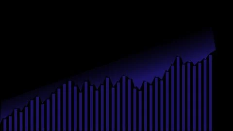 Business Graph Chart and indicating profit in the dark background. Stock Illustration