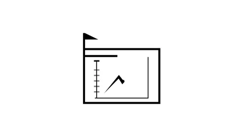 Business Graph Chart Arrow Icon Animation for Financial Insights. Stock Footage 286145519