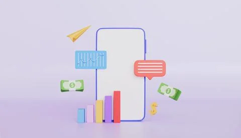 Business graph chart for future planning, SEO data an analytics Stock Illustration