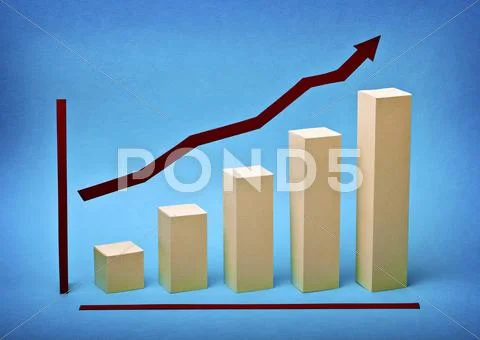 Business graph chart growth made ??out of paper Stock Photos