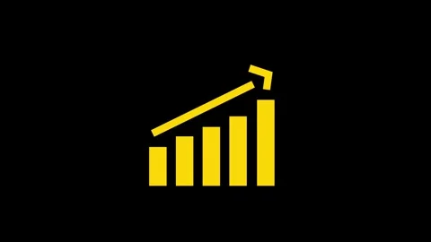 Business graph chart icon animated video Stock Footage 306317717