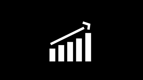 Business graph chart icon animated video Stock Footage 306317723