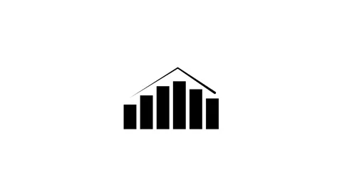 Business Graph Chart Icon Animation on a white background. Stock Footage 286145066