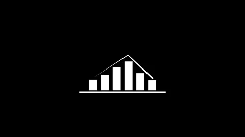 Business Graph Chart Icon Animation for Financial Insights. Stock Footage 286145068