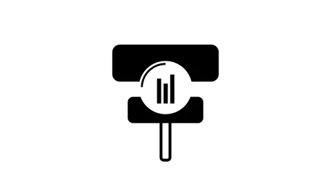 Business Graph Chart Icon Animation for Financial Insights. Stock Footage 286145505