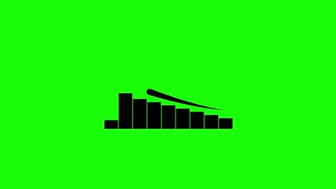 Business Graph Chart Icon Animation with green screen for Financial Insights. Stock Footage 286145525