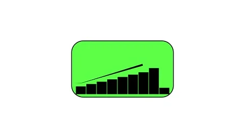 Business Graph Chart Icon Animation with green screen for Financial Insights. Stock Footage 286145527