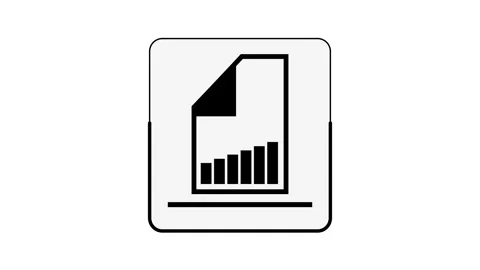 Business Graph Chart Icon Animation for Financial Insights with a page. Stock Footage 286145611
