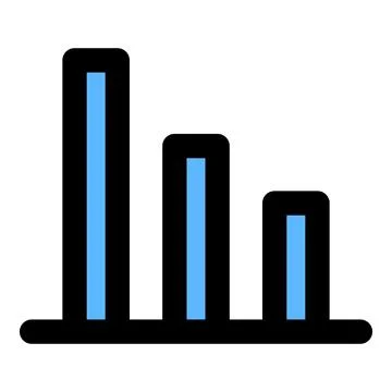 Business graph chart icon, outline style Stock Illustration