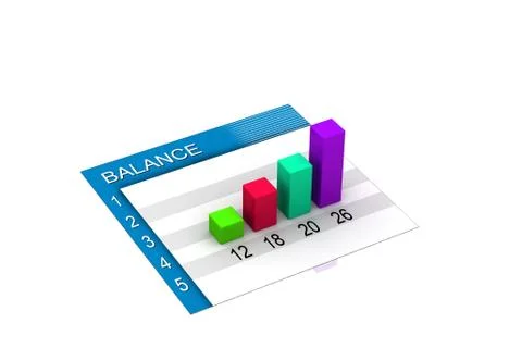 Business graph with chart Stock Illustration