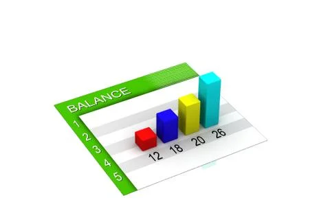 Business graph with chart Stock Illustration