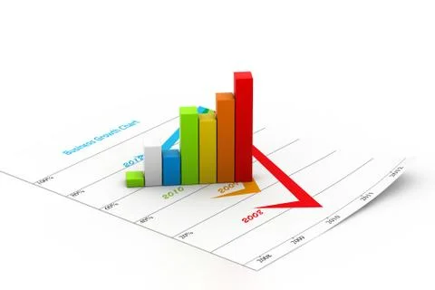 Business graph in chart. Illustrazione stock