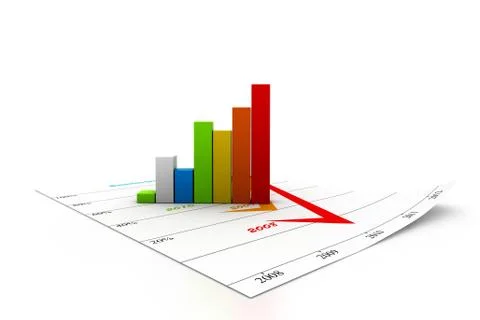 Business graph in chart Stock Illustration
