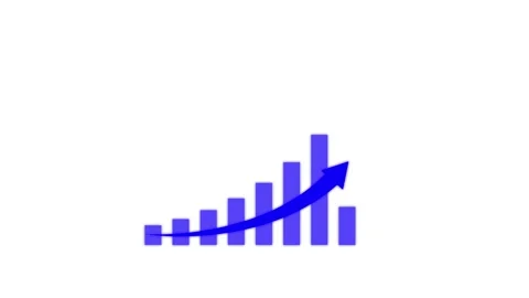 Business Graph chart With rocket growth animation, graph chart with growing.. Stock Footage 304190141