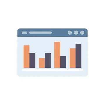 Business graph comparison icon flat vector. Scale compare Stock Illustration