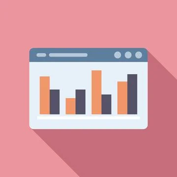 Business graph comparison icon flat . Scale compare Stock Illustration