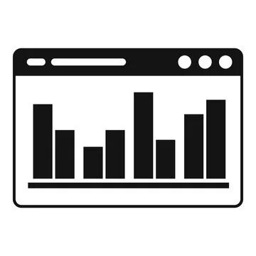 Business graph comparison icon simple . Scale compare Stock Illustration