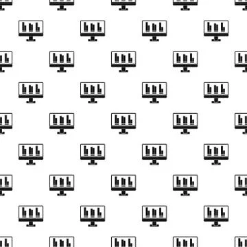 Business graph at computer screen pattern 스톡 일러스트
