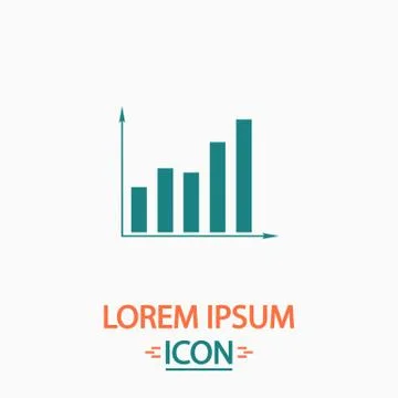 Business graph computer symbol Stock Illustration