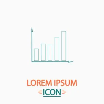 Business graph computer symbol Stock Illustration