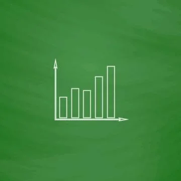 Business graph computer symbol Stock Illustration