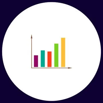 Business graph computer symbol Stock Illustration