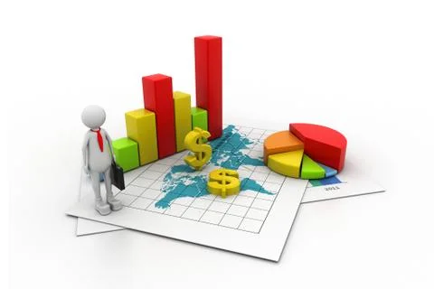 Business graph concept Stock Illustration