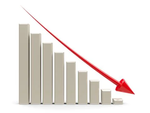 Business graph down Stock Illustration