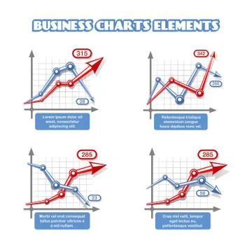 Business graph elements for infographics Stock Illustration