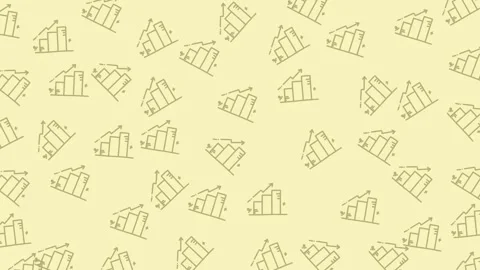 Business graph, finance seamless pattern, cartoon, Stock Footage 319992245