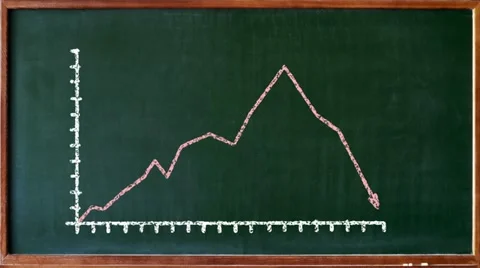 Business graph going down Stock Footage 12454491