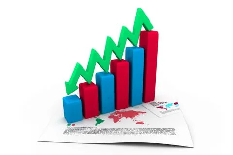 Business graph going down. Stock Illustration
