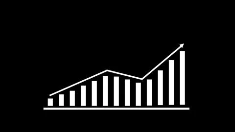 Business graph growth arrow direction icon. business growth and graph chart icon Stock Illustration