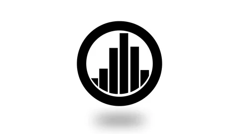 Business Graph Growth Chart Icon Animation for Financial Insights. Stock Footage 286145090
