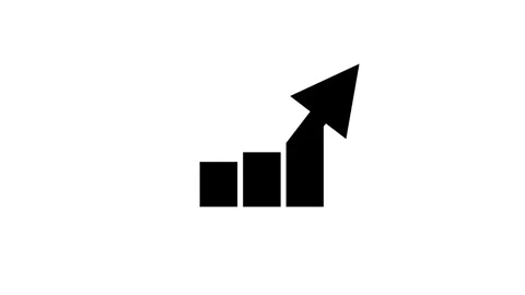 Business Graph Growth Chart Icon Animation for Financial Insights. Stock Footage 286145103